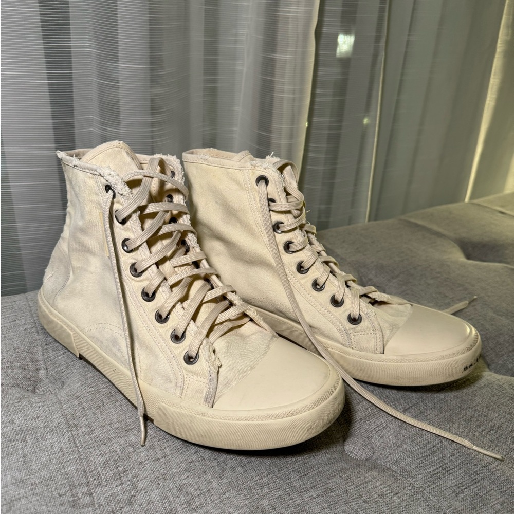 BALENCIAGA PARIS HIGH TOP SNEAKER SIZE 10 IN WHITE - 100% AUTHENTIC
